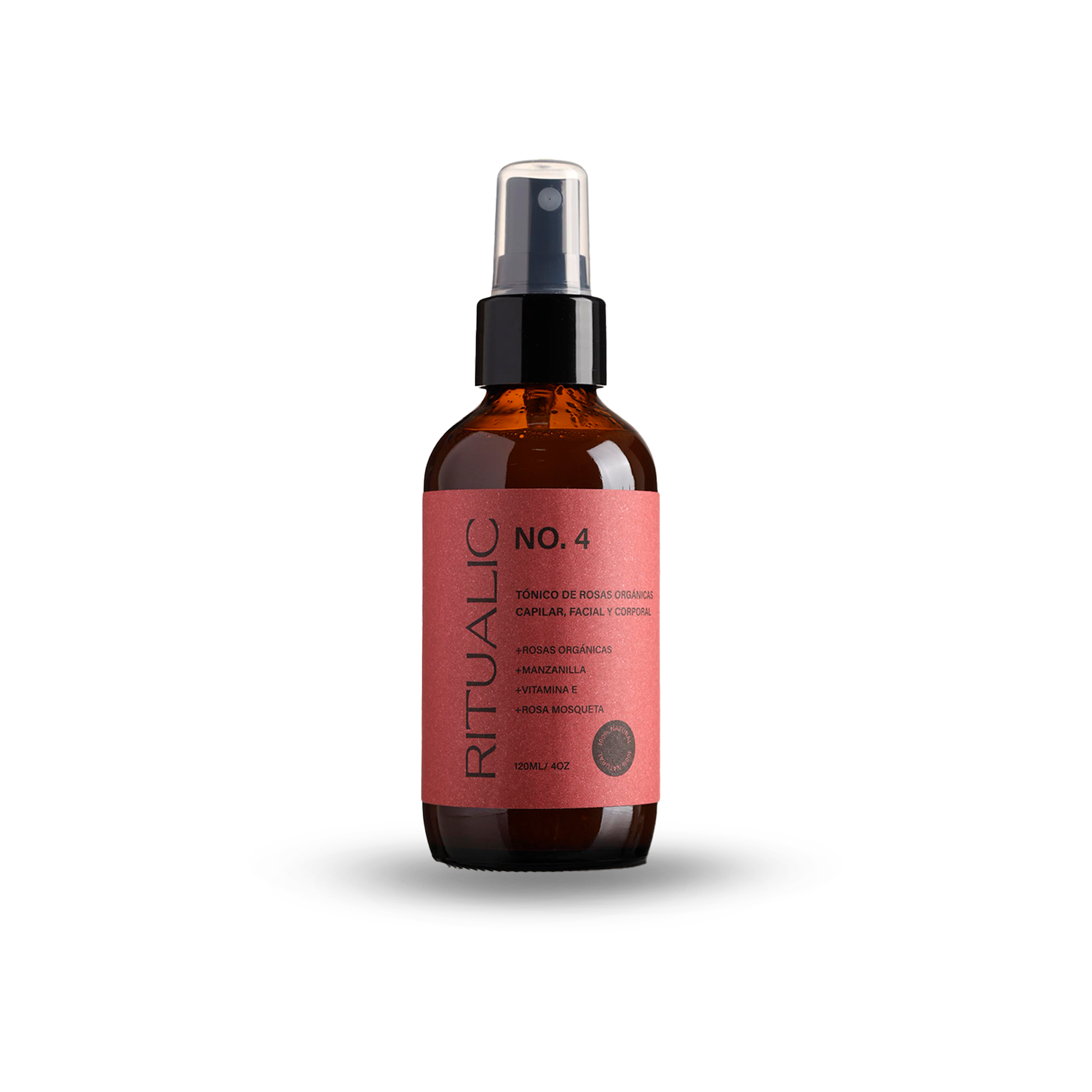 No.4 Tónico de Rosas Orgánicas capilar, facial y corporal