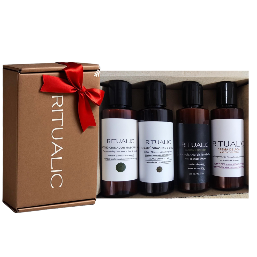 Caja Viajera: Champú+Acondicionador+Jabón+Crema 100 mL