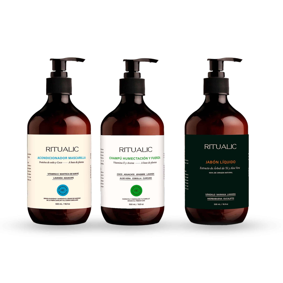 Ritual Champú + Acondicionador + Jabón Manos y Cuerpo 500 mL