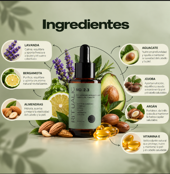 Combo Ritualic 3 Óleos – Nutrición, Protección y Calma