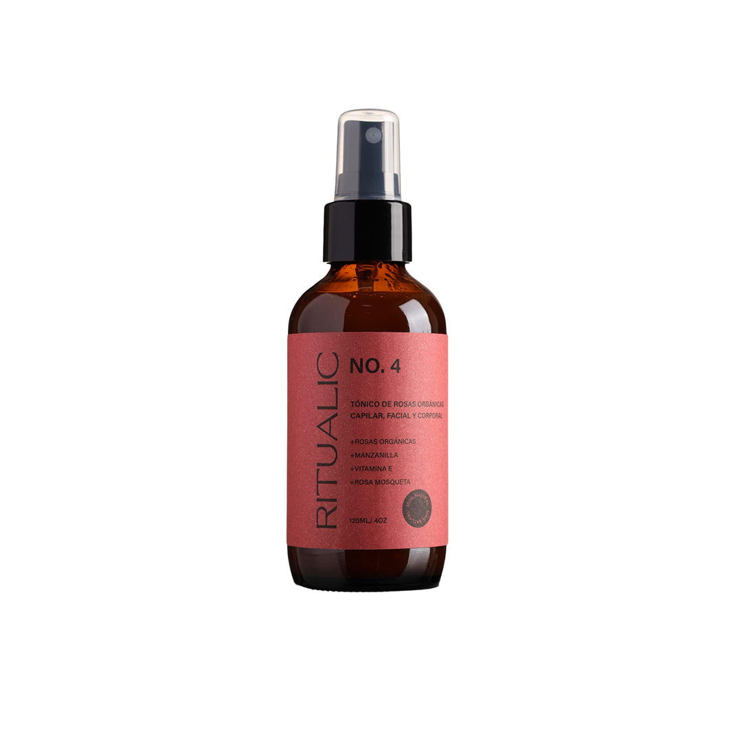 No.4 Tónico de Rosas Orgánicas capilar, facial y corporal