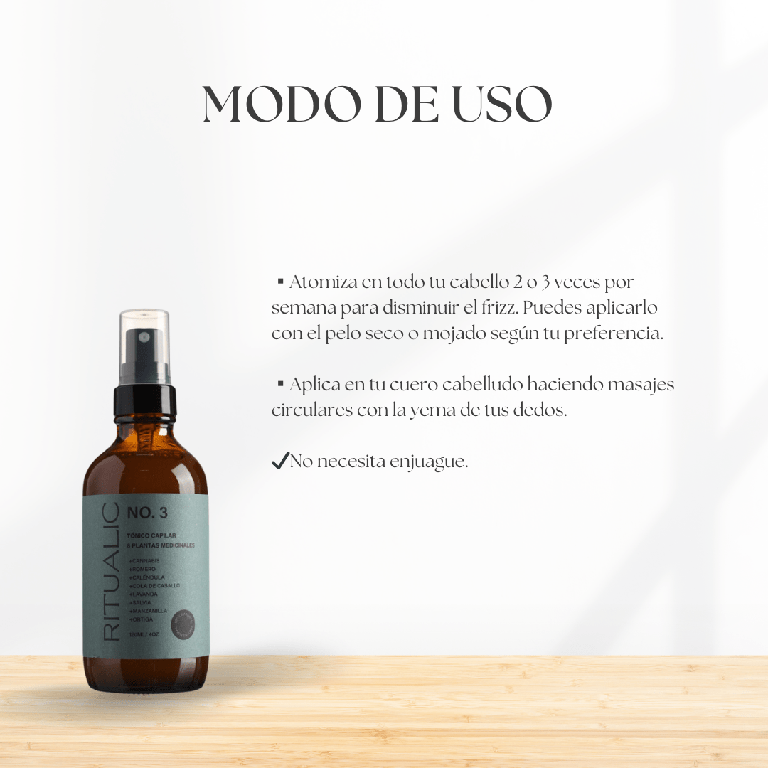 No.3 Tónico Capilar para la caída, frizz y el crecimiento del cabello - Ritualic