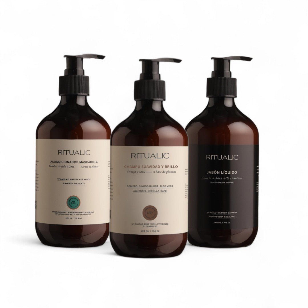 Ritual Champú + Acondicionador + Jabón Liquido - 100% Natural - Ritualic